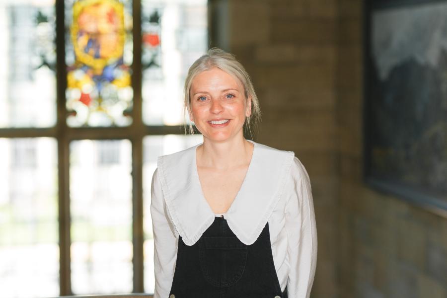 Close-up Photo of Sarah Riley in the Main Arts Building