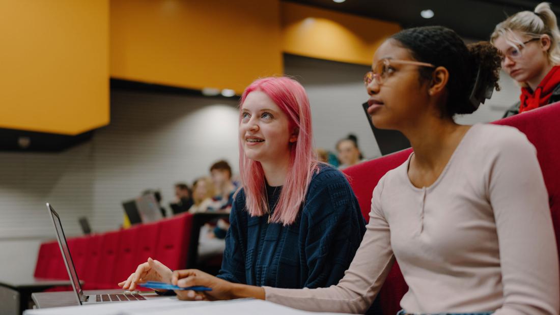 Students in lecture theatre