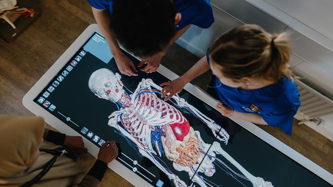 Students in North Wales Human Anatomy Centre