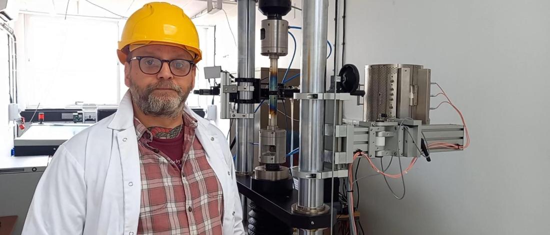 Mark Ogden in one of the Engineering laboratories 