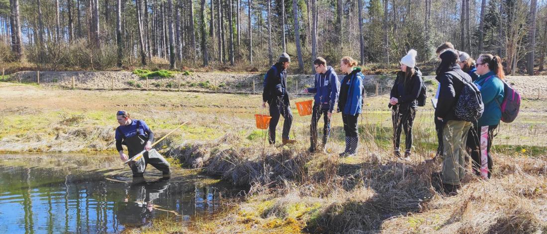 Students on an Environmental Studies Field Trip