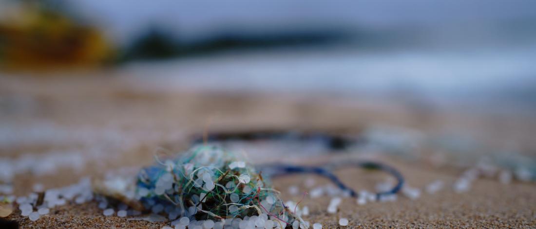 plastic on beach