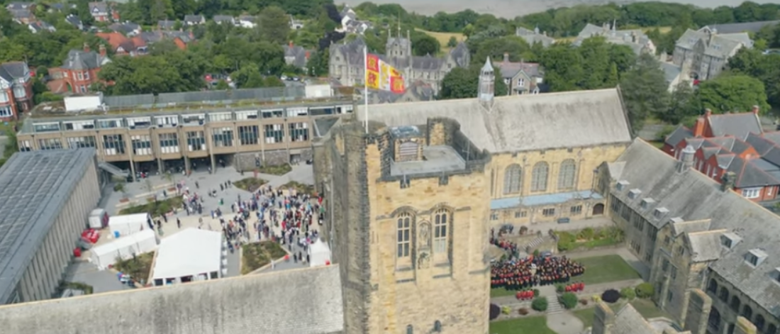 Main Arts Building on Bangor Business School Graduation day