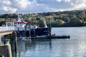 Prince Madog, the University's Research vessel on the Menai Straits