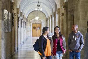 Students in Main Arts Building