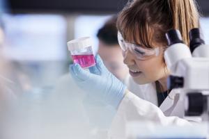 Students in the lab conducting class tests