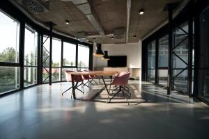 stock image of empty meeting room