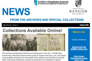 Cover of a random archives and special collections newsletter