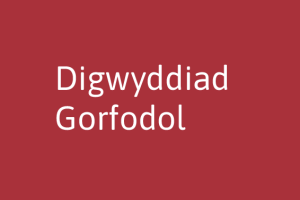 Digwyddiad Gorfodol. Mae pob digwyddiad sydd efo'r bloc coch hwn yn orfodol.