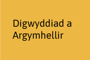 Bloc Melyn. Mae pob digwyddiad sydd wedi ei nodi gyda'r bloc melyn wedi ei argymell i chi ei fynychu