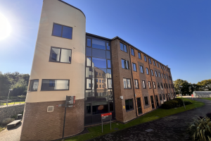 Cybi hall with blue sky