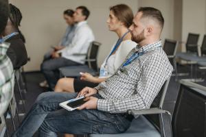 Professionals attending a conference