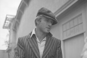 Robert Redford advocating against the demolition of Santa Monica Pier while filming The Sting on the pier.