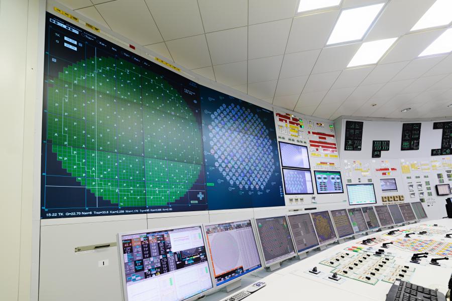 The central control room of nuclear power plant