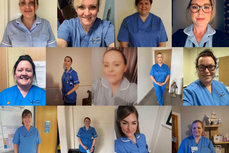 12 thumbnail images of healthcare assistants