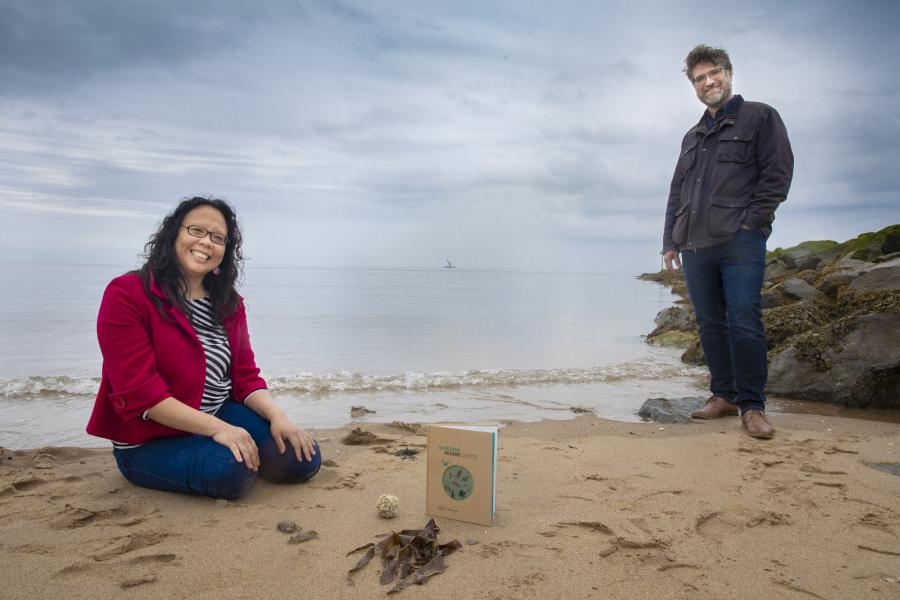 Dr Yueng Dern Lenn and Dr Mattias Green on a local beach