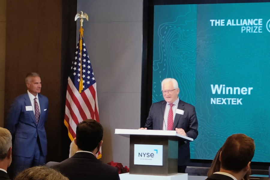 person standing at lectern