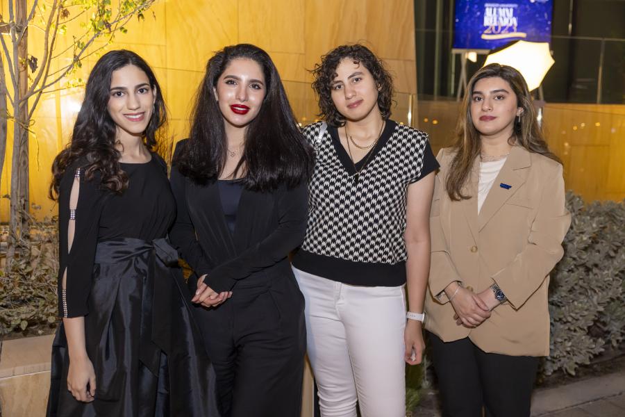 Four alumni at the Bahrain reunion 2023