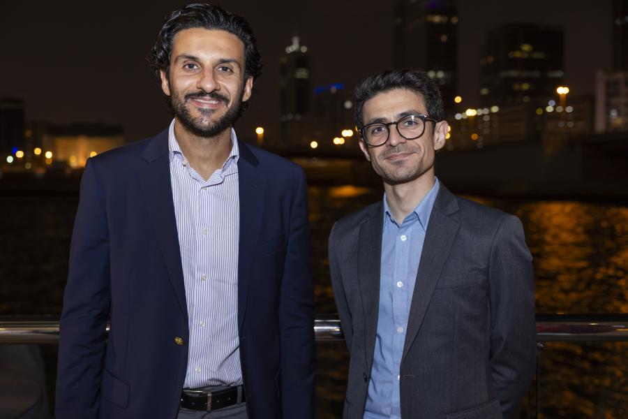 Two alumni at Bahrain reunion