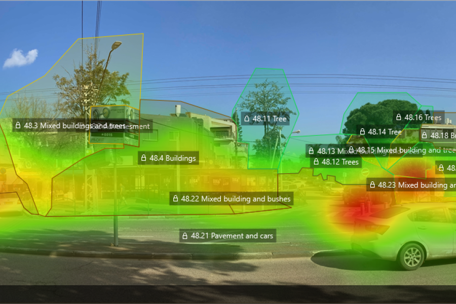 A heat map showing the most looked at locations.