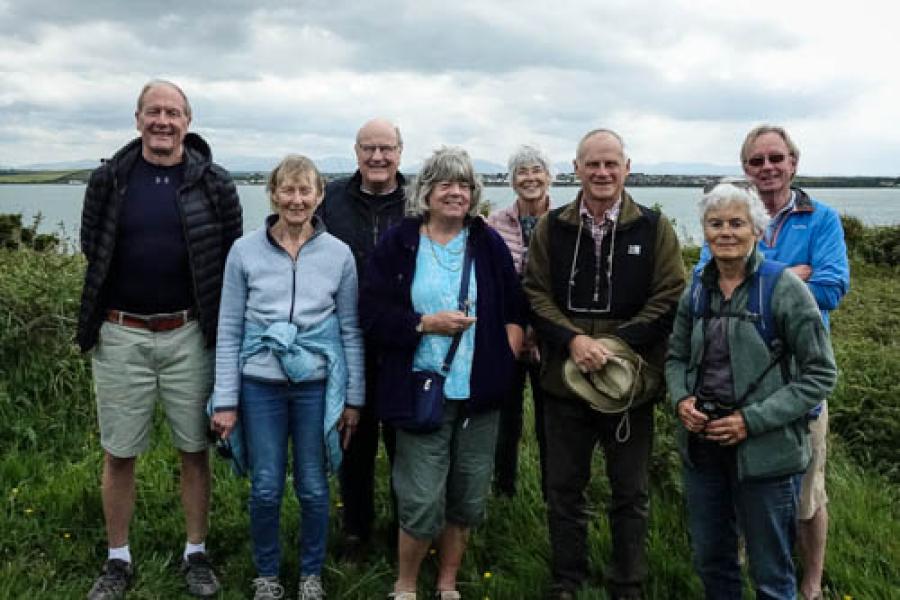 Alumni at Llanddwyn walk