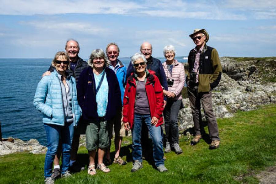 Alumni at Llanddwyn walk