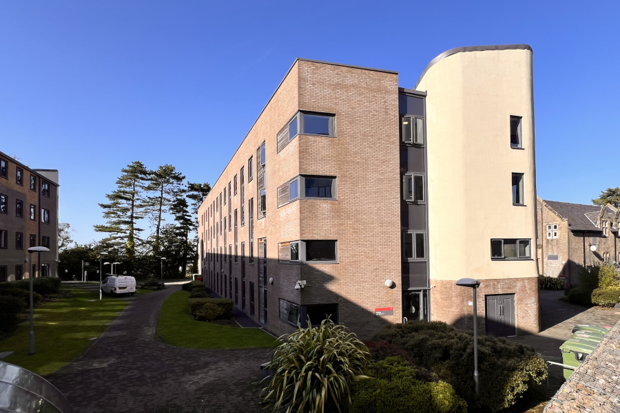 Penmon hall with blue sky background