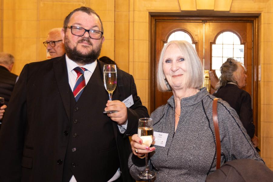 Alumni enjoying the reunion dinner welcome drinks