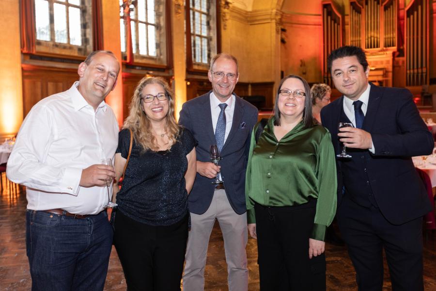 Alumni enjoying the reunion dinner welcome drinks