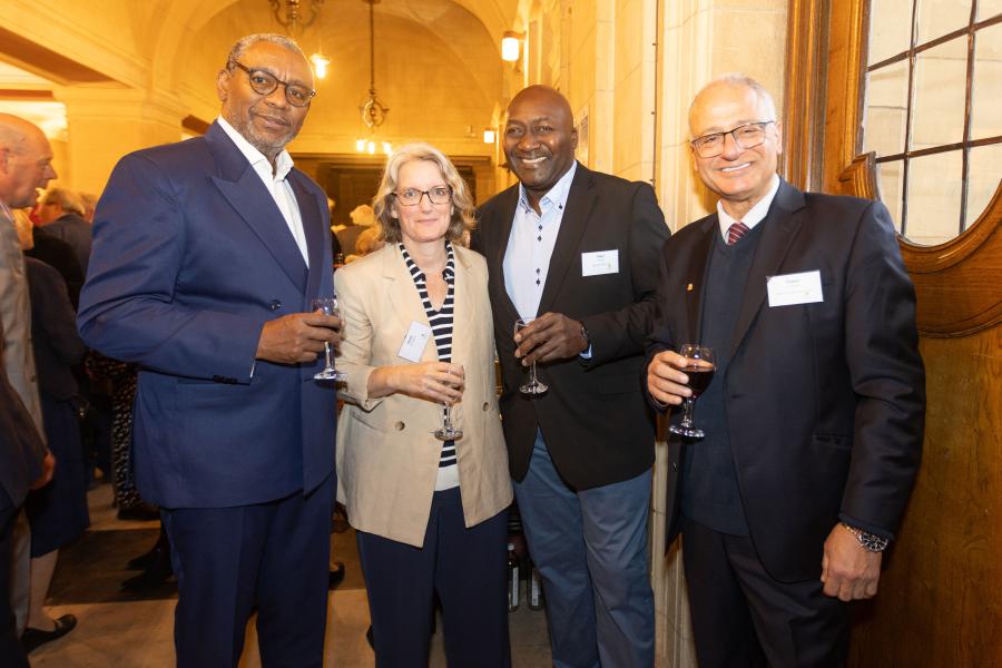 Alumni enjoying the reunion dinner welcome drinks