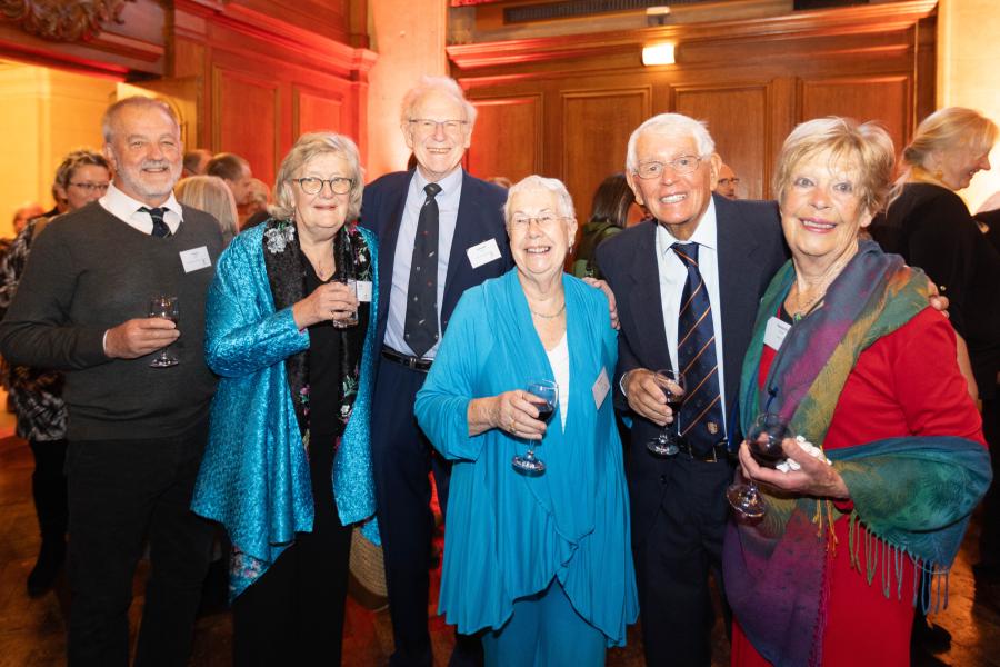 Alumni enjoying the reunion dinner welcome drinks