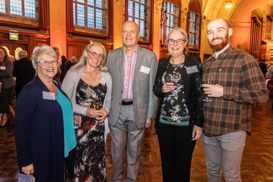 Alumni enjoying the reunion dinner welcome drinks