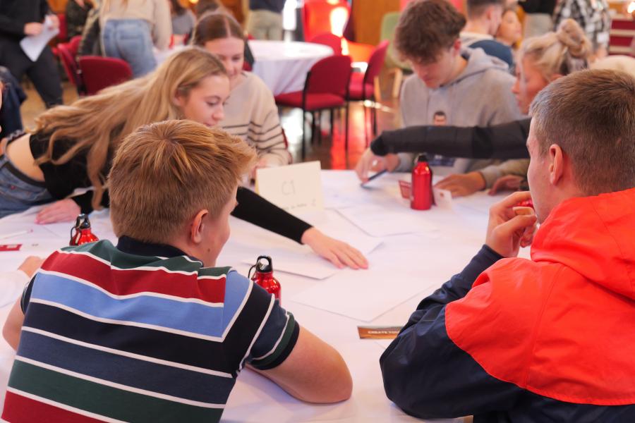 Students working together on the table