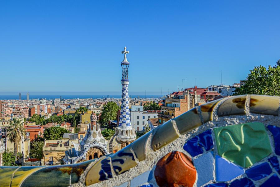 View of Barcelona in Spain