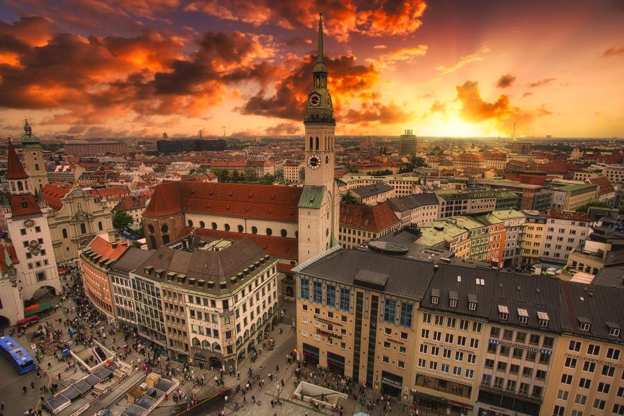 City view of Munich in Germany