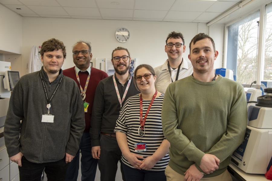 Image of Alex Malone, Dr John Thomas Prabhakar, Eddie O'Carroll, Dr Charlotte Baxter, David Wyn Williams, Iwan Hughes