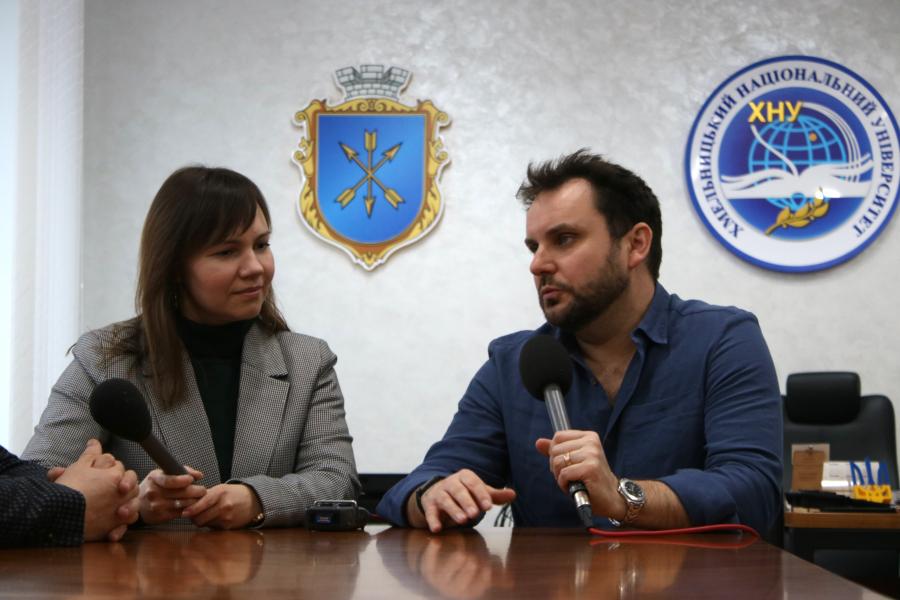 Professor Christian Dunn meets Professor Kateryna Skyba, Vice-rector for scientific and pedagogical work 