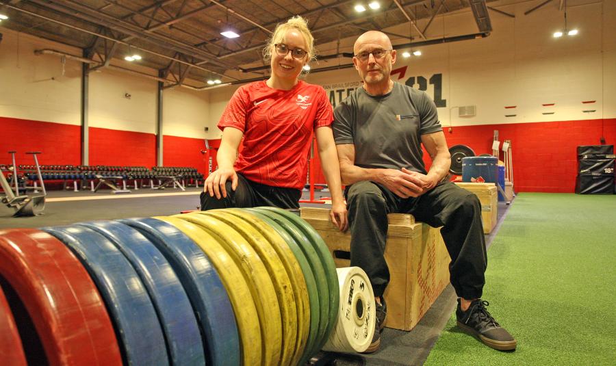 Catrin Jones with her father, Dave Jones