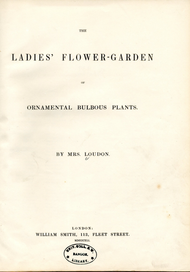 Title page of botanical book