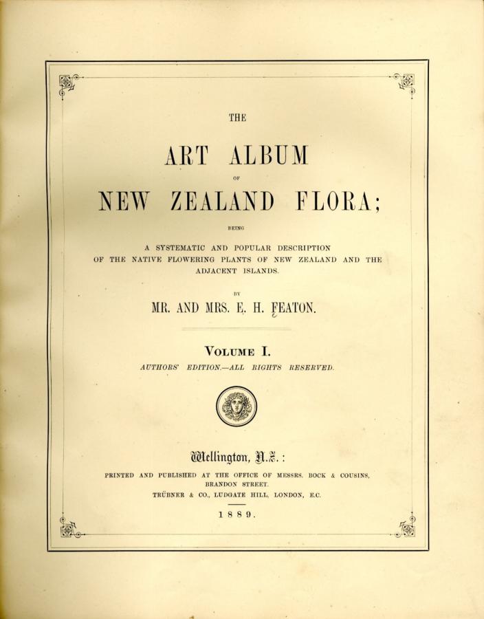 Title page from a botanical book