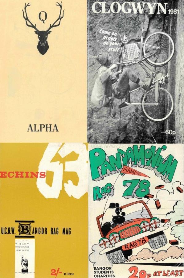 Covers of various student magazines