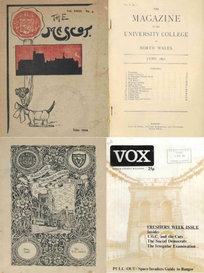 Covers of various student magazines