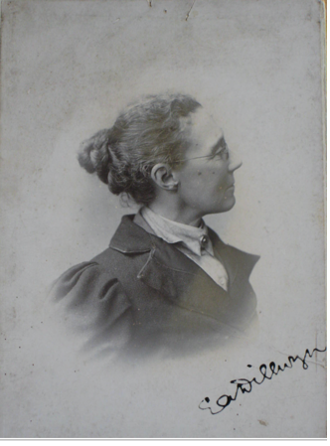 Black and white, signed photograph of Amy Dillwyn